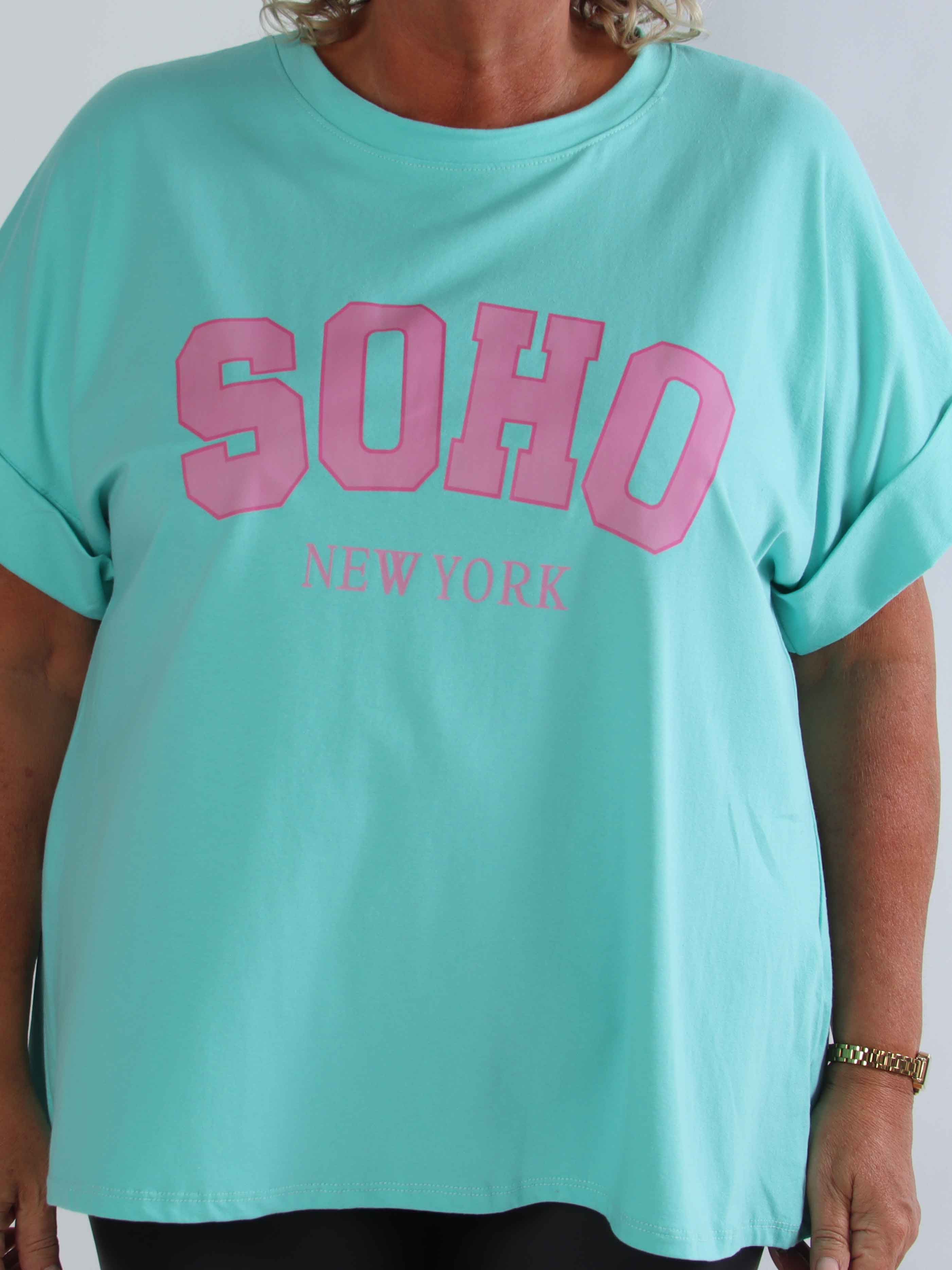 Leni - Plus size t-shirt med SOHO New York stående på brystet